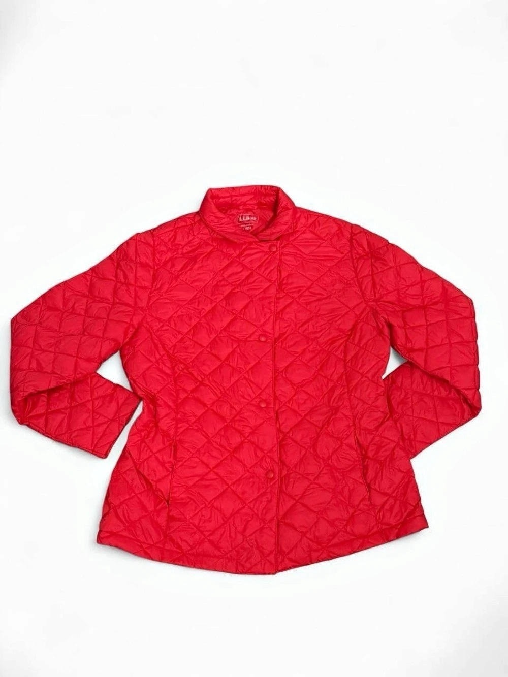 L.L. Bean Red Quilted Puffer Jacket Women’s Large Regular | Lightweight Coat
